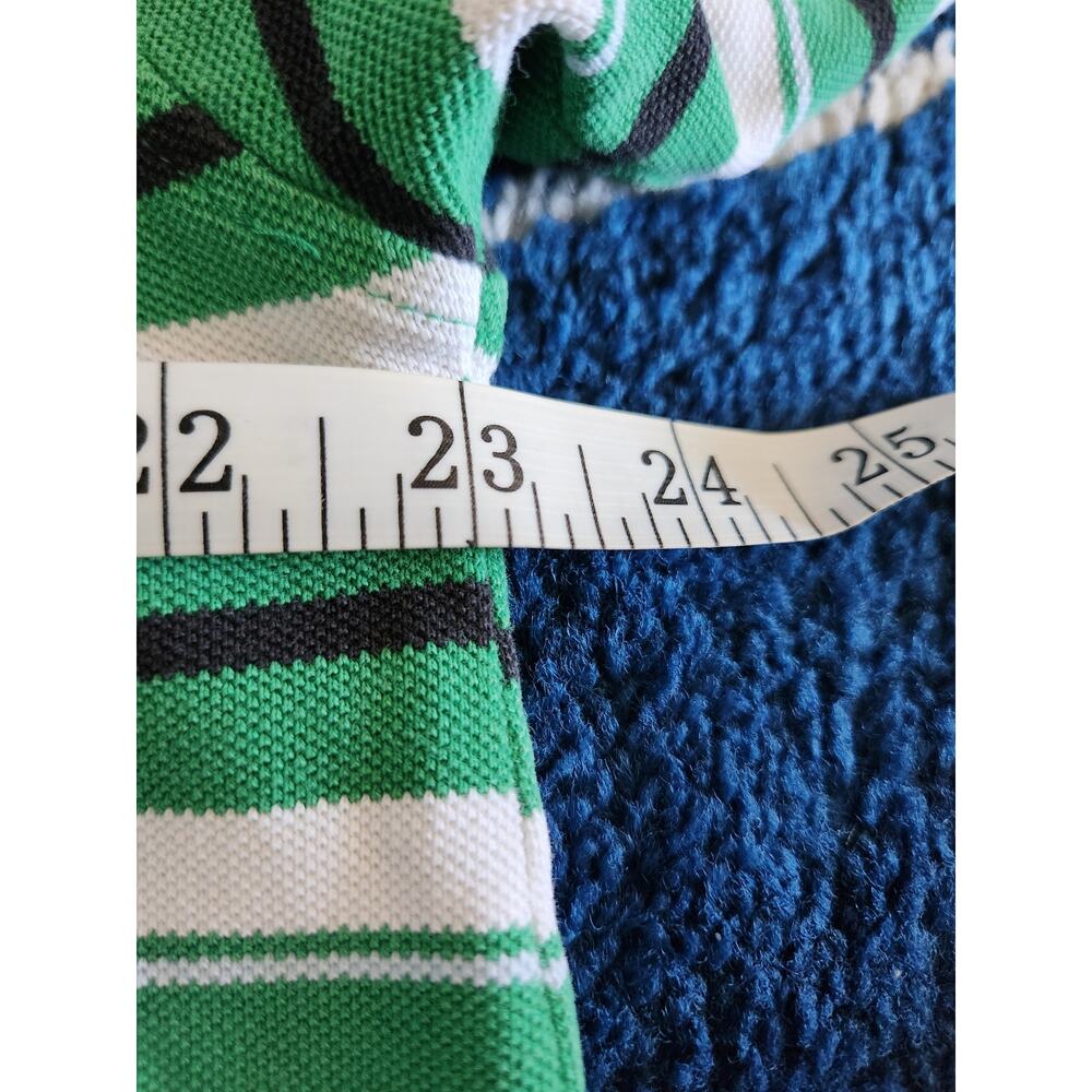 Y2k South Pole Men's Striped Green Polo Xl - Picture 8 of 9